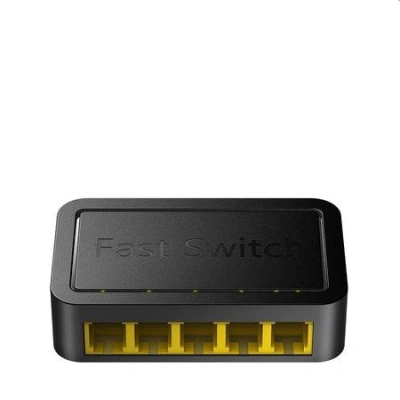 Cudy 5-Port Switch, 5 10/100M RJ45 Ports, Desktop, Power Saving, Plug & Play, FS105D
