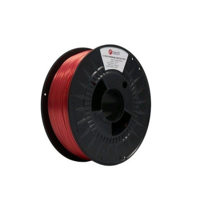 Tisková struna (filament) C-TECH PREMIUM LINE, Silk PLA, orientální červená, RAL3031, 1,75mm, 1kg, 3DF-P-SPLA1.75-3031