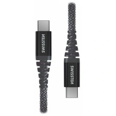 Swissten datový kabel KEVLAR USB-C / USB-C 1,5 M, antracit