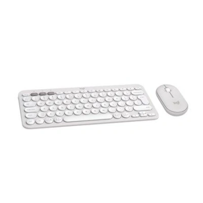Logitech Pebble 2 Combo, bezdrátová klávesnice a myš, bílá, 920-012240