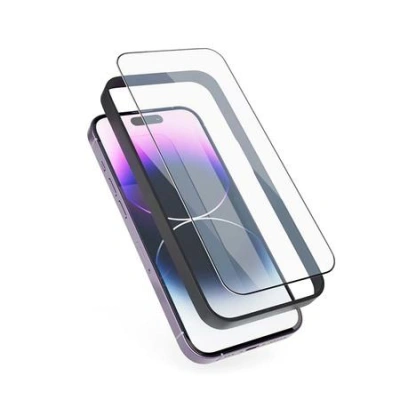 Epico Edge to Edge Glass - 2 pack with installation frame iPhone 15 Pro Max
