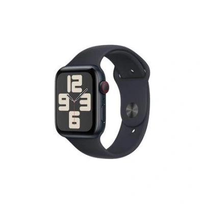 Apple Watch SE (2022) Cellular 44mm sportovní silikonový řemínek temně inkoustový S/M