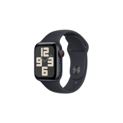 Apple Watch SE (2022) Cellular 40mm sportovní silikonový řemínek temně inkoustový S/M