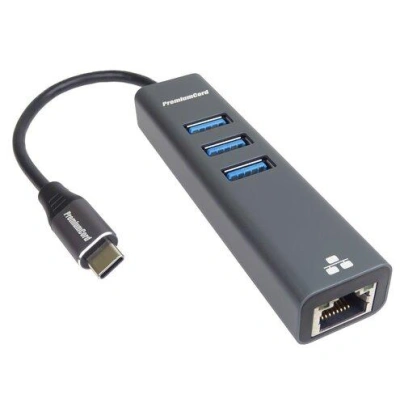 Adaptér USB3.0 -> LAN RJ45 ETHERNET 10/100/1000 MBIT + 3x USB3.0 port