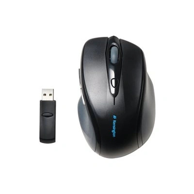 Kensington Pro Fit Full-Size - Myš - pravák - optický - 6 tlačítka - bezdrátový - 2.4 GHz - bezdrátový přijímač USB - černá, K72370EU