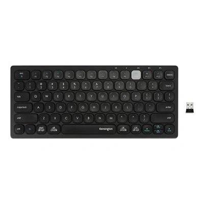 Kensington Multi-Device Dual Wireless Compact Keyboard - Klávesnice - bezdrátový - 2.4 GHz, Bluetooth 3.0, Bluetooth 5.0 - německá - černá, K75502DE