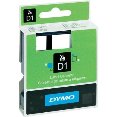 Páska do štítkovače Dymo D1, 45021, S0720610, černá/bílá, 12 mm, 776850