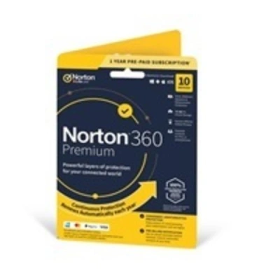 NORTON 360 PREMIUM 75GB +VPN 1 uživatel pro 10 zařízení na 1 rok ESD, 21405766