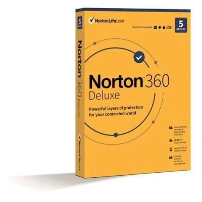 NORTON 360 DELUXE 50GB +VPN 1 uživatel pro 5 zařízení na 3 roky - ESD, 21435543