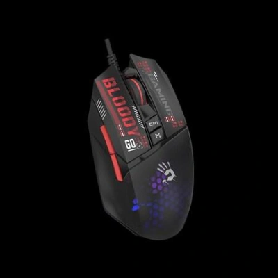 A4tech BLOODY W60 Max Mini, RGB podsvícená herní myš, 12000 DPI, černá, USB, W60 MAX MINI