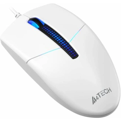 A4tech N-530S, podsvícená kancelářská myš, 1200 DPI, USB, bílá, N-530S-WH