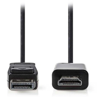 NEDIS kabel DisplayPort - HDMI/ zástrčka DisplayPort - zástrčka HDMI/ černý/ bulk/ 3m, CCGL37100BK30