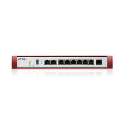 Zyxel USG FLEX200 H Series, User-definable ports with 1*2.5G, 1*2.5G( PoE+) & 6*1G, 1*USB (device only), USGFLEX200HP-EU0101F