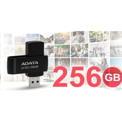 ADATA Flash Disk 256GB UC310, USB 3.2 , černá, UC310-256G-RBK