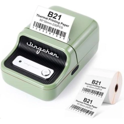 Niimbot Tiskárna štítků B21S Smart, zelená + role štítků 210ks, 1AC13032012