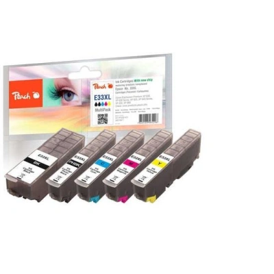 PEACH kompatibilní cartridge Epson No. 33XL MultiPack, bk, pbk, c, m, y, 1x24ml, 4x15ml, 319671