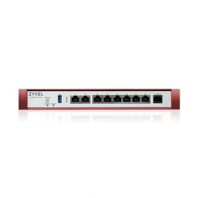 Zyxel USG FLEX200 H Series, User-definable ports with 1*2.5G, 1*2.5G( PoE+) & 6*1G, 1*USB with 1 YR Security bundle, USGFLEX200HP-EU0102F