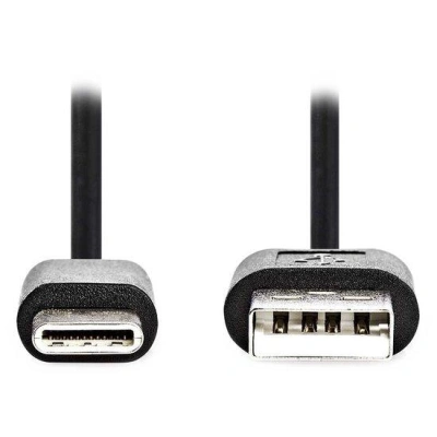 NEDIS kabel USB 2.0/ zástrčka USB-C - zástrčka USB-A/ černý/ 1m