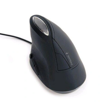 Myš GEMBIRD MUS-ERGO-03, ergonomická, černá, USB, MUS-ERGO-03