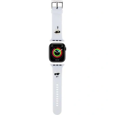 Karl Lagerfeld Karl and Choupette Head NFT Řemínek pro Apple Watch 42/44 White