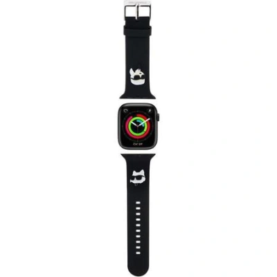 Karl Lagerfeld Karl and Choupette Head NFT Řemínek pro Apple Watch 42/44 Black