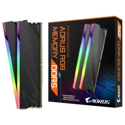 GIGABYTE AORUS/DDR5/32GB/6000MHz/CL40/2x16GB/RGB/Black, GP-ARS32G60D5R