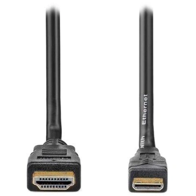 NEDIS High Speed HDMI kabel s ethernetem/ konektory HDMI – HDMI mini/ 4K/ černý/ 5m, CVGL34500BK50