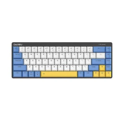 Bezdrátová mechanická klávesnice Dareu EK868 Bluetooth (bílá&modrá&žlutá)), 