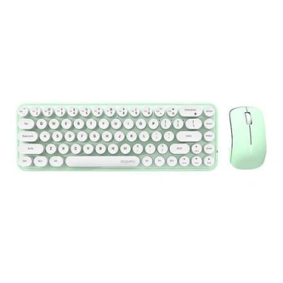 Sada bezdrátové klávesnice a myši MOFII Bean 2.4G (bílo-zelená), 