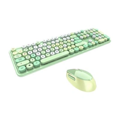 Bezdrátová sada klávesnice + myš MOFII Sweet 2.4G (zelená), 