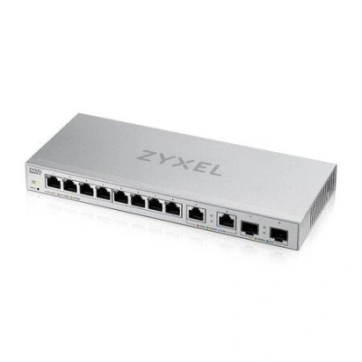 Zyxel XGS1210-12,8-Port Gigabit webmanaged Switch with 8 port 1G + 2-Port 2.5G + 2-Port SFP+, XGS1210-12-ZZ0102F