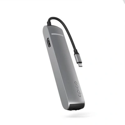 Epico 6in1 Slim Hub 8K with USB-C connector - vesmírně šedá, 9915112100070