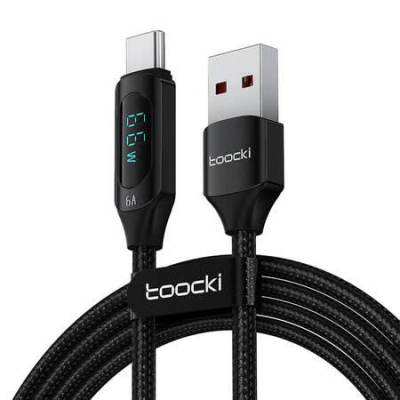 Toocki Nabíjecí kabel USB A-C, 1 m, 66 W (černý)