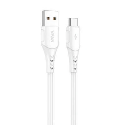 Kabel USB-C Vipfan Colorful X12, 3A, 1 m (bílý)