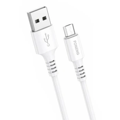 Kabel USB na Micro USB Foneng, X85 3A Quick Charge, 1 m (bílý)