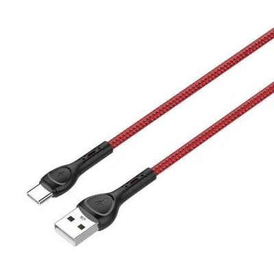 LDNIO LS482 2m kabel USB - USB-C (červený)