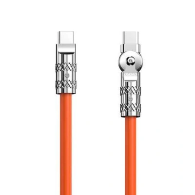 Otočný kabel USB-C na USB-C Dudao L24CC 120W 1m (oranžový)