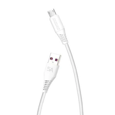 Kabel USB-Micro USB Dudao L2M 5A, 2 m (bílý)
