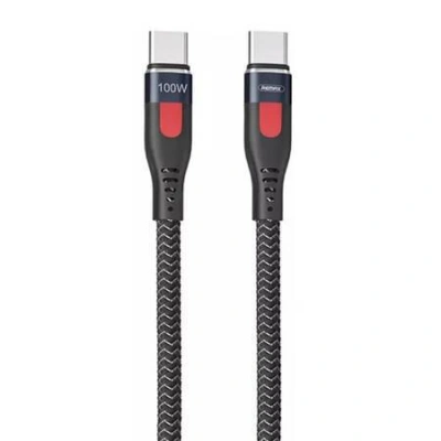 Kabel USB-C do USB-C Remax Lesu Pro, 1 m, 100 W (černý)