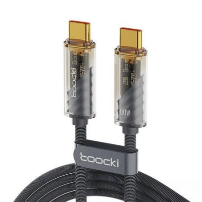 Toocki Nabíjecí kabel C-C, 1 m, PD 60W (šedý)