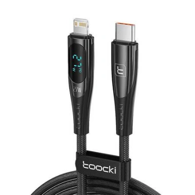 Toocki Nabíjecí kabel USB C-L, 1m, PD 27W (černý)