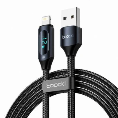 Toocki Nabíjecí kabel USB A-L, 1 m, 12 W (černý)