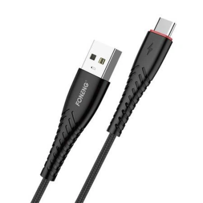 Kabel Foneng X15 USB na USB-C, 2,4 A, 1,2 m (černý)