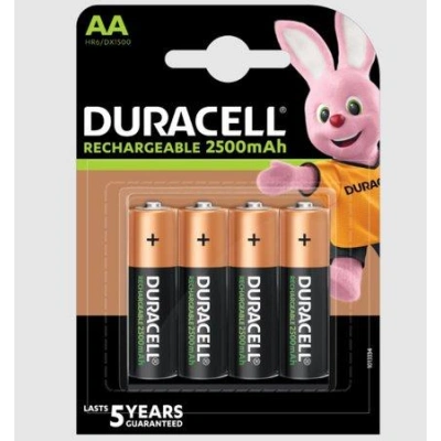 Duracell Rechargeable baterie 2500mAh 4 ks (AA), 42402