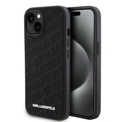 Karl Lagerfeld PU Quilted Pattern Kryt iPhone 15 černý