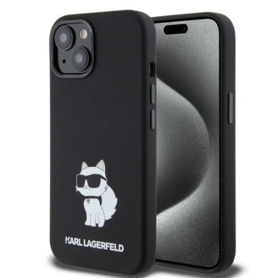 Karl Lagerfeld Liquid Silicone Choupette NFT Kryt iPhone 15 černý