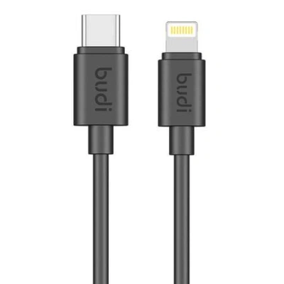 Kabel USB-C na Lightning Budi, 1.2 m, 35W (černý)