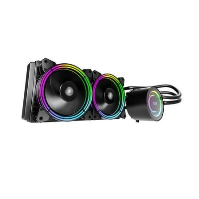 PC vodní chlazení AiO Darkflash TR240 RGB 2x 120x120 (černý), 