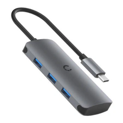 Rozbočovač 6v1 USB-C do 3x USB, USB-C, SD karta, Micro SD karta Cygnett SlimMate 100W (šedá), 