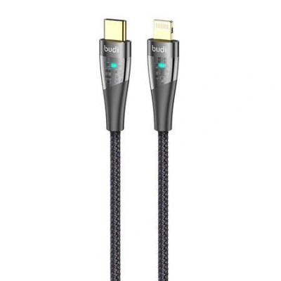 Kabel USB-C na lightning Budi 20W 1,5 m (černý)